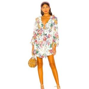 Zimmermann Allia Frill Short Floral Dress Size 4